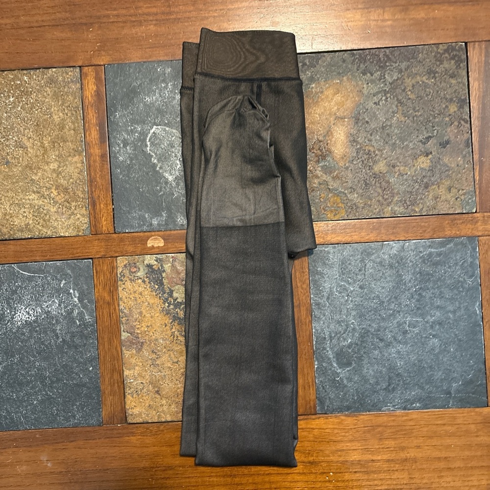 Amazon Black Fleece Lined Tights